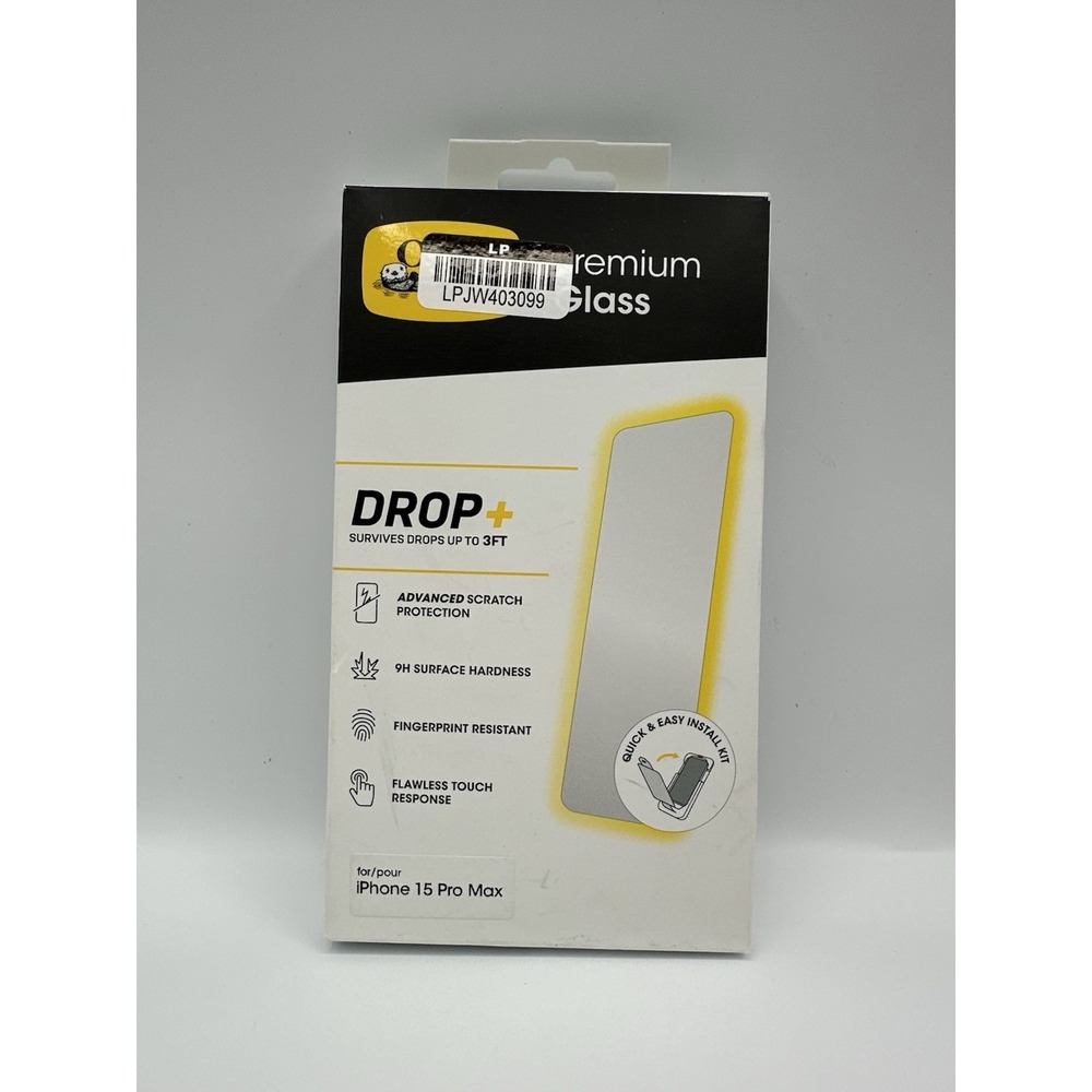 Otterbox Premium Glass Drop Plus Scratch Screen Protector For iPhone 15 Pro Max